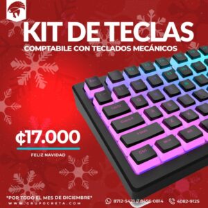 keycaps negras Creta Gaming