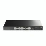 SWITCH  CUDY GS5024S4  PUERTOS 24 × GBE/4 × SFP+ DE 10 G  ADMINISTRABLE L3 NEGRO