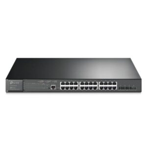 SWITCH TP LINK SG3428XMP(UN) 24 PUERTOS RJ45 4 PUERTOS 10G SFP+ 1 PUERTO RJ45 Y 1 PUERTO MICRO USB 10/100/1000 MBPS ADMINSITRABLE