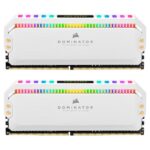 MEMORIA RAM PC 16GB (2×8GB) CORSAIR DOMINATOR PLATINUM RGB DDR4 3600MHz CL18 1.35V RGB CMT16GX4M2C3600C18W BLANCO