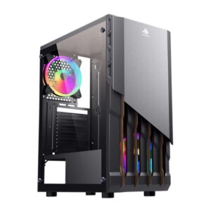 CASE GAMING  EAGLE WARRIOR H430  CG03AARA001C VIDRIO TEMPERADO USB 2.0 X 2+ HD AUDIO +ABS+ 3FAN ARGB