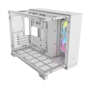 CASE GAMING  CORSAIR DOBLE CAMARA MEDIA TORRE 2500X VIDRIO TEMPLADO ICUE LINK RX RGB WHITE CC-9011268-WW