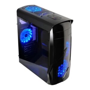 CASE AGILER  GAMING  ATX CON 1 USB 2.0 1 USB 3.0 HD AUDIO 4 LED 120 MM BLUE LIGHT FAN AGI-C010