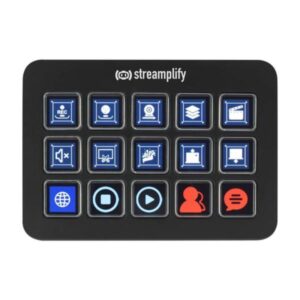 TECLADO STREAMING AEROCOOL -LCD 15 TECLAS CON HUB NEGRO SPUD-DO20A01.11