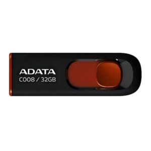 MEMORIA USB 2.0 32GB ADATA BLACK+RED  AC008-32G-RKD