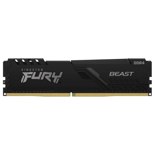 MEMORIA RAM PC 16GB KINGSTON KF432C16BB/16 DDR4 3200 MHZ CL16 1.35 V FURY BEAST. PERFIL BAJO. XMP. RYZEN READY DIMM 288 PINES NEGRO