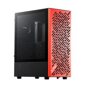 CASE GAMING XPG VALOR AIR MID TOWER VENTILADORES 4 DE 120MM CON VIDRIO LATERAL VALORAIRMT-BLACK-ORANGE