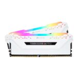 MEMORIA RAM PC 16GB(2X8GB) CORSAIR VENGEANCE RGB PRO DDR4 3600MHZ CL18 1.35V CMW16GX4M2D3600C18W BLANCO