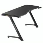 ESCRITORIO GAMER THUNDERX3 ED5 HEX V2 CON SOPORTE PARA HEADSET Y PORTAVASOS TEGD-5028011.11 NEGRO