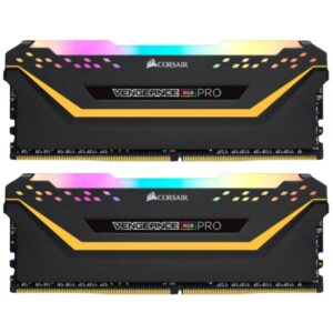 MEMORIA RAM PC 16GB (2×8GB) CORSAIR VENGEANCE RGB PRO DDR4 3200MHz CL16 1.35V RGB CMW16GX4M2E3200C16-TUF NEGRO