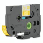 CINTA BROTHER TZEMQ835 BLANCO SOBRE DORADO DE 12MM PARA P-TOUCH 5M BLANCO/DORADO