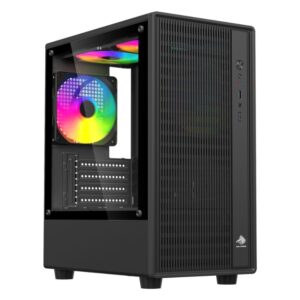 CASE EAGLE WARRIOR CG02ANRA002C TORRE PEQUEÑA CON 3 ABANICOS PANEL DE VIDRIO LATERAL