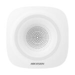 SIRENA INALAMBRICA INTERIOR HIKVISION DS-PS1-I-WB 433 MHZ 90?110 DB AES-128 / ANTISABOTAJE / LED / SALTO DE FRECUENCIA BLANCO