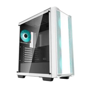 CASE GAMING DEEPCOOL CC560 V2 MID TOWER VENTILADORES 4 DE 120MM LED CON VIDRIO LATERAL Y MALLA FRONTAL R-CC560-WHGAA4-G2
