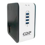 REGULADOR DE VOLTAJE CDP R2CU-AVR1008 1000VA 500W 8 TOMAS 170?270 VCA PANTALLA LED OCULTA PROTECCIÓN COAXIAL NEGRO / BLANCO