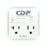 PROTECTOR DE VOLTAHE CDP R-PP2M 1800W 2 TOMAS SUPRESIÓN DE SOBRECORRIENTE Y SOBRE VOLTAJE RETARDO DE ENERGÍA SELECCIONABLE BLANCO
