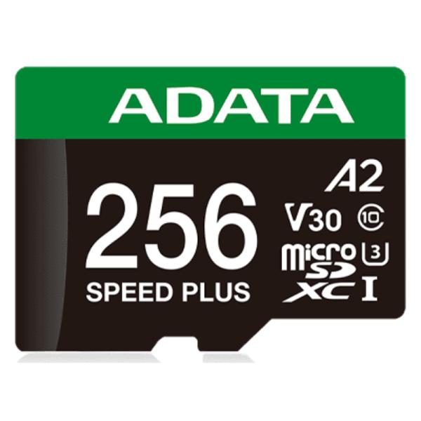 MEMORIA MICRO SDXC 256GB ADATA SPEED PLUS 180/160 MB/S CON ADAPTADOR COMPATIBLE CON DRONES NINTENDO 4K UD256GUI3V30A2SP-RA1