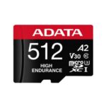 MEMORIA MICRO SDXC 512GB ADATA HIGH ENDURANCE CLASE 10 100 MB/S 80 MB/S PARA VIGILANCIA AUSDX512GUI3V30SHA2-RA1