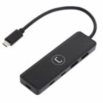 HUB UNNO TEKNO  HB1012BK USB-C  4 PUERTOS 2 USB-C 3.0 2 USB-A 3.0 5 GBPS NEGRO