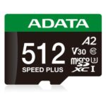 MEMORIA MICRO SDXC 512GB ADATA UD512GUI3V30A2SP-RA1 CLASE 10 180MB/S / 160MB/S PARA CÁMARAS Y DRONES