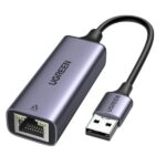 ADAPTADOR DE RED UGREEN CM209 USB-A A RJ45 ETHERNET 1000MBPS 50922 GRIS