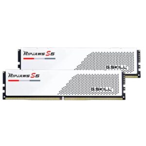 MEMORIA RAM PC 32GB (2X16GB) G.SKILL RIPJAWS S5 DDR5 6000MHZ CL30 1.35V F5-6000J3040F16GX2-RS5W BLANCO