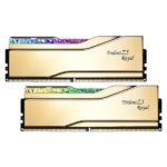 MEMORIA RAM PC 32GB (2X16GB) G.SKILL TRIDENT Z5 ROYAL DDR5 7200MHZ CL34-1.40V XMP F5-7200J3445G16GX2-TR5G DORADO