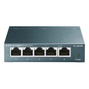 SWITCH TP LINK TL-SG105(UN) 5 PUERTOS RJ45 10/100/1000 MBPS NO ADMINISTRABLE ADMITEN AUTO-MDI / MDIX