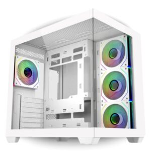 CASE RGB COOLER MASTER ELITE 681 WHITE MID TOWER VENTILADORES 4 DE 120MM CON VIDRIO FRONTAL Y LATERAL E681-WHNN-S00 BLANCO