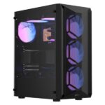 CASE ARGB FORMULA V LINE AIR POWER G1 PLUS BLACK MID TOWER VENTILADORES 6 DE 120 MM CON MALLA FRONTAL Y VIDRIO LATERAL 4711401663614 NEGRO