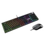 TECLADO Y MOUSE GAMING RGB MSI FORGE GK320 COMBO RED INGLES S11-04CE204-HH9 NEGRO