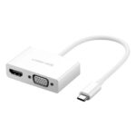 ADAPTADOR CONVERTIDOR UGREEN MM123 USB-C A HDMI + VGA 30843 BLANCO