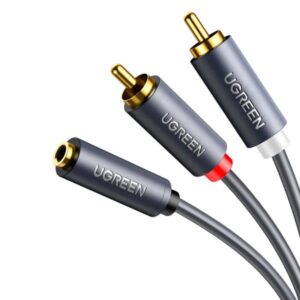 CABLE DE AUDIO UGREEN AV102 3.5 MM HEMBRA A 2 RCA MACHO 1M 10588
