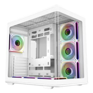 CASE ARGB COOLER MASTER ELITE 600 WHITE MID TOWER VENTILADORES 7 DE 120MM CON VIDRIO FRONTAL Y LATERAL E600-WGNN-S02 BLANCO