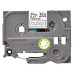 CINTAS DE ETIQUETADO BROTHER TZE135 12MM X 8M COMPATIBLE CON P-TOUCH BLANCO SOBRE FONDO TRANSPARENTE