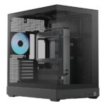 CASE RGB APNX V2-F-BK-V1 MID TOWER 4 VENTILADORES CON PANEL FRONTAL Y LATERAL APCM-VI03143.11 NEGRO