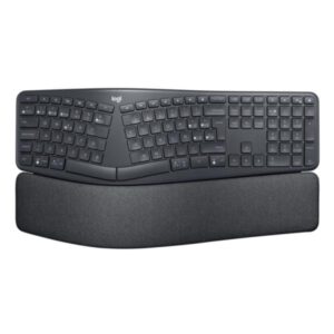 TECLADO LOGITECH ERGO K860 FOR BUSINESS MEMBRANA INALÁMBRICO BLUETOOTH ESPAÑOL 920-009845 NEGRO
