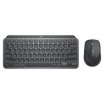 TECLADO Y MOUSE LOGITECH MX KEYS MINI COMBO FOR BUSINESS MEMBRANA INALÁMBRICO ESPAÑOL 920-011053 NEGRO