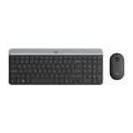 TECLADO Y MOUSE LOGITECH MK470 SLIM COMBO INALÁMBRICO 2.4 GHZ INGLÉS 920-009437 NEGRO