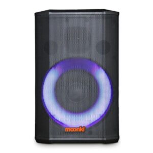 PARLANTE RGB MOONKI MALIBU MAX MS-108LT 100W  BLUETOOTH CON 2 MICROFONOS NEGRO