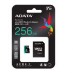 MEMORIA MICRO SDXC 256GB ADATA AUSDX256GUI3V30SA2-RA1 100 MB/S 80 MB/S PARA SMARTPHONES, TABLETS, CÁMARAS DIGITALES