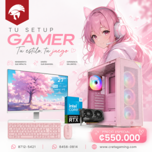 Computadora Rosa - Intel 14100 + RTX