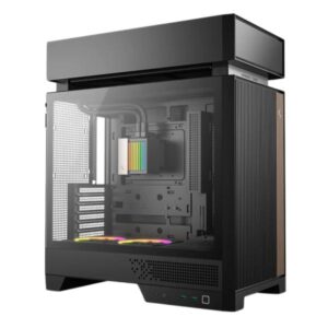 CASE RGB DEEPCOOL CL6600 MID TOWER VENTILADORES DE 2 DE 120MM CON MALLA FRONTAL Y ENFRIAMIENTO LIQUIDO PREINSTALADO R-CL6600-BKNNA0-G-1 NEGRO