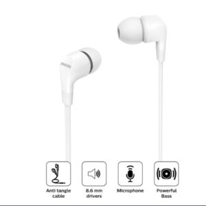 AUDIFONO PHILIPS TAE1105 ALÁMBRICO 3.5MM TAE1105WT/00 BLANCO