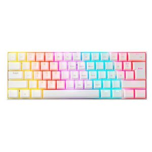 TECLADO GAMING RGB ADATA XPG SUMMONER MINI MECÁNICO ALÁMBRICO USB INGLÉS SWITCH AZUL SUMMONERMINI61BL-WHCES BLANCO