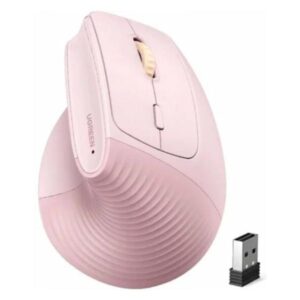 MOUSE ERGO VERTICAL UGREEN M571P INALÁMBRICO BLUETOOTH / 2.4GHZ 65666 ROSADO