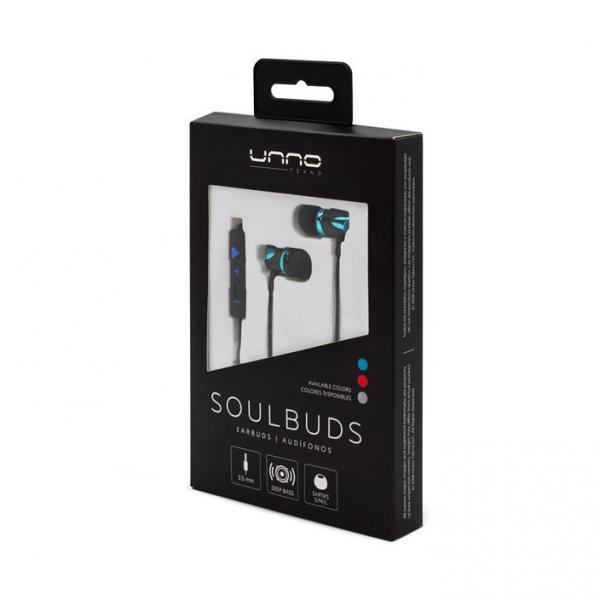 AUDIFONO UNNO TEKNO SOULBUDS ALÁMBRICO 3.5MM HS7009BL AZUL