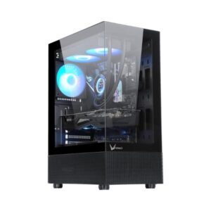 CASE FORMULA V LINE CRYSTAL Z1+ AR V2 MID TOWER 3 ABANICOS ARGB DE 120 MM ACERO Y PANEL FRONTAL DE VIDRIO TEMPLADO 4711401667193 NEGRO