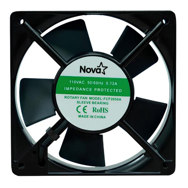 ABANICO DE VENTILACION PARA GABINETE NOVA FCF2050A001C 120MM AC 110V 1950-2100RPM ALUMINIO