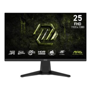 MONITOR GAMING MSI 25 PULG MAG 255F X24 PLANA 1920X1080 FULL HD 240 HZ RAPID IPS AMD FREESYNC PREMIUM HDMI / DISPLAYPORT 9S6-3BC91M-001 NEGRO